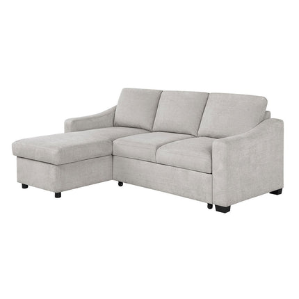 Coddle Aria Beige Fabric Convertible Sofa Bed with Chaise – view 8