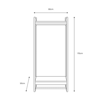 Gallery Craft Oak Open Wardrobe – view 2