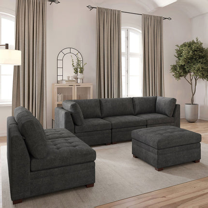 Thomasville Tisdale Dark Grey 6 Piece Modular Fabric Sofa – view 4