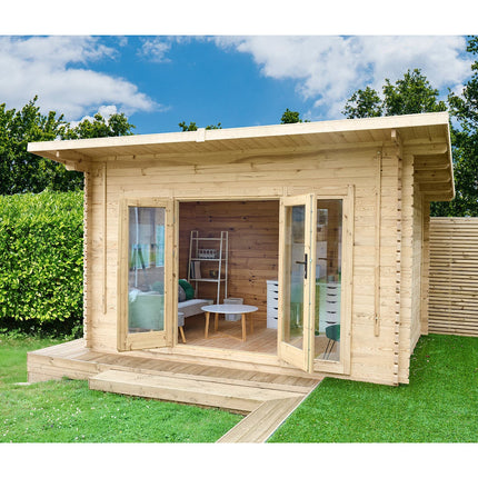 Forest Garden Melbury 45mm Log Cabin 13ft 1" x 9ft 8" (4 x 3 m) – view 7