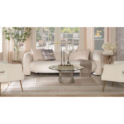 Glitz Ivory Border Rug in 3 Sizes – view 4
