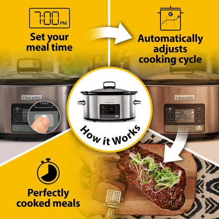 Crockpot TimeSelect 5.6L Digital Slow Cooker CSC066 – view 4