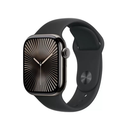 Apple Watch Series 10 GPS + Cellular, 42mm Titanium Case with Sport Band S/M