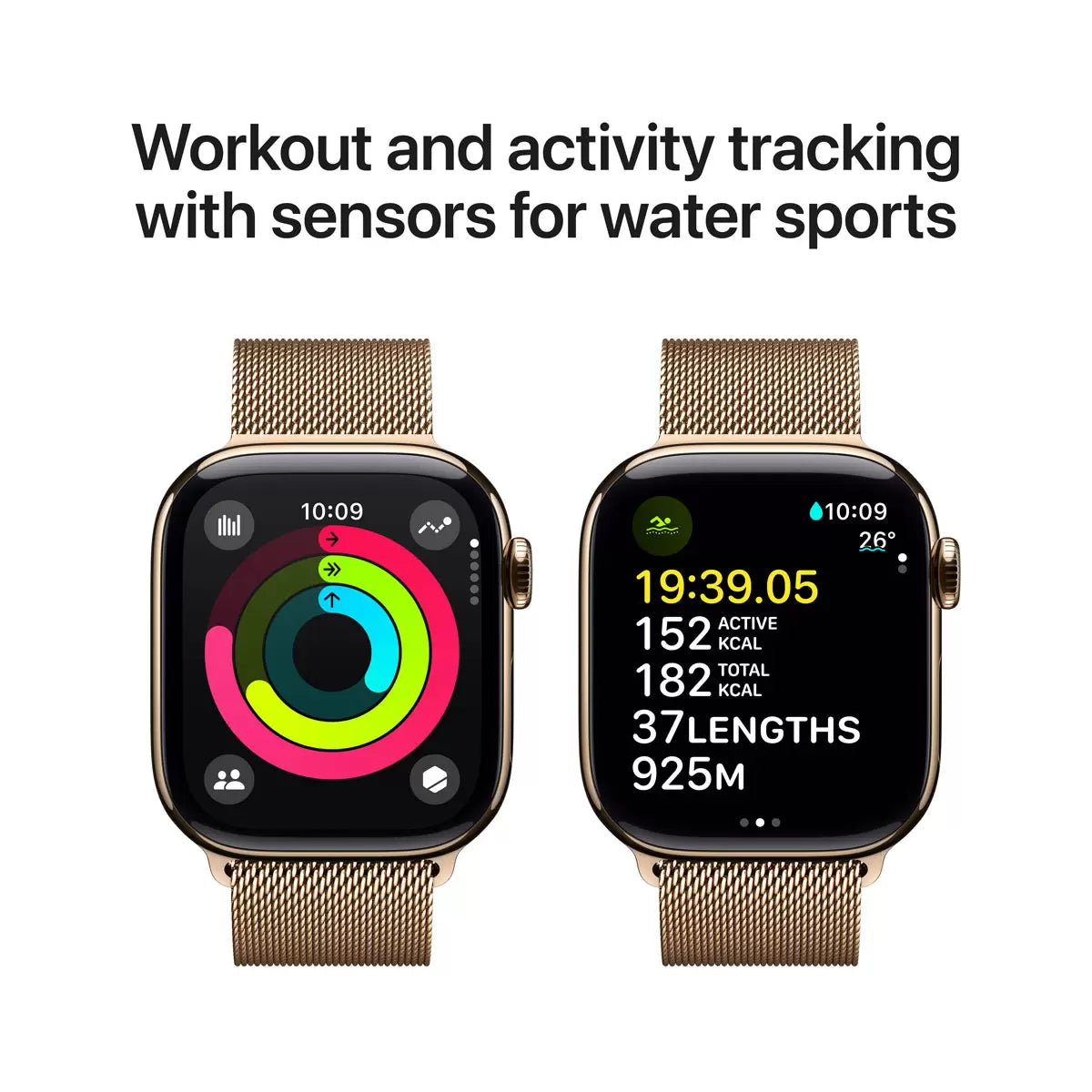Apple Watch Series 10 GPS + Cellular, 42mm Titanium Case with Milanese Loop