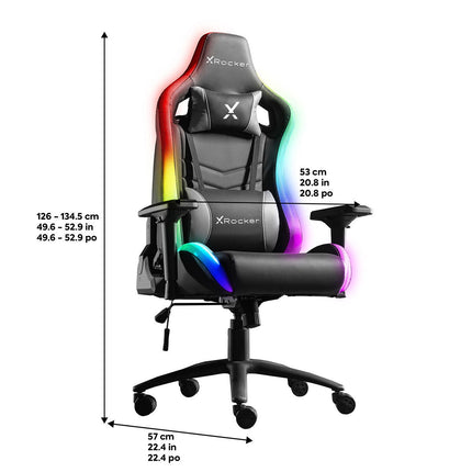 X Rocker Opal RGB Gaming Chair with LED Lights – view 2
