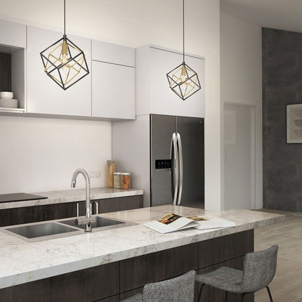 Artika Imperium 1-Pendant Light Fixture in Black & Gold – view 6