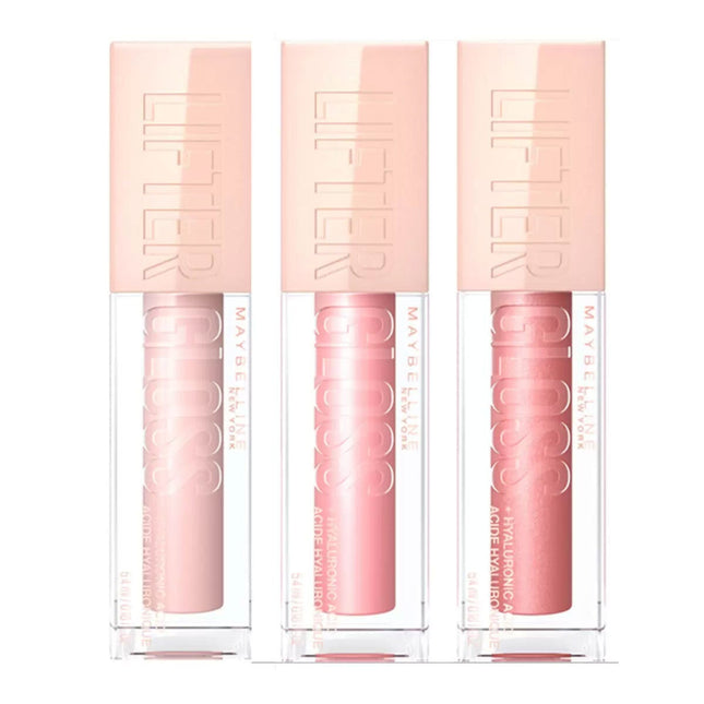 Maybelline New York 3 Pack Lifter Gloss, Ice, Moon & Petal