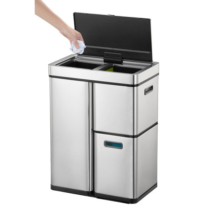 EKO Mirage Plus Recycling Bin 30+15+15L Sensor Recycling Bin – view 3