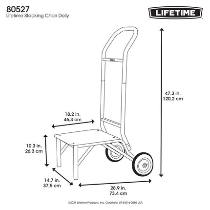 Lifetime Stacking Chair, 14 Pack & Chair Trolley – view 3