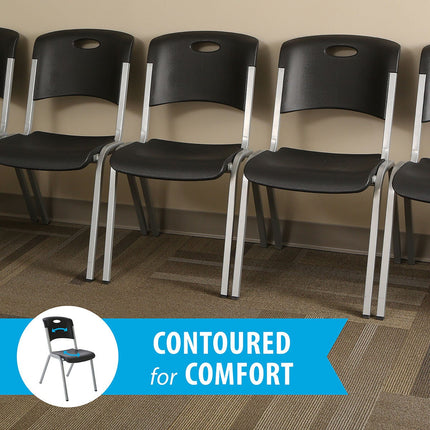 Lifetime Black Stacking Chair, 14 Pack – view 5