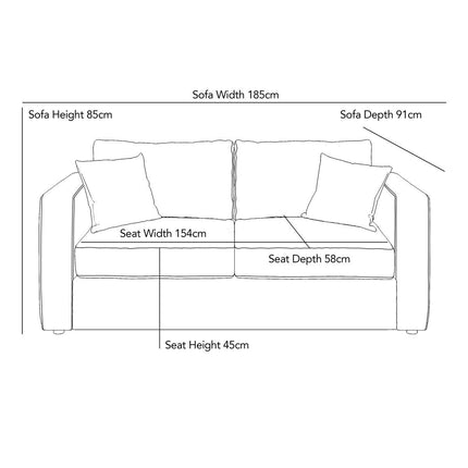 Oxford Grey Fabric Sofa Bed – view 2