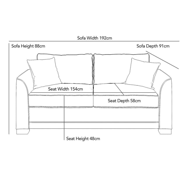 Devon Navy Fabric Sofa Bed – view 2