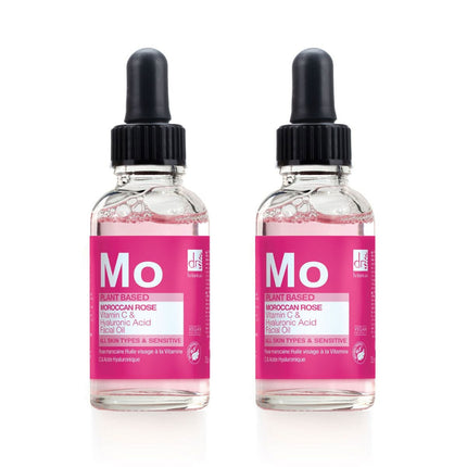 Dr Botanicals Moroccan Rose Superfood Facial Oil, 2 x 30ml
