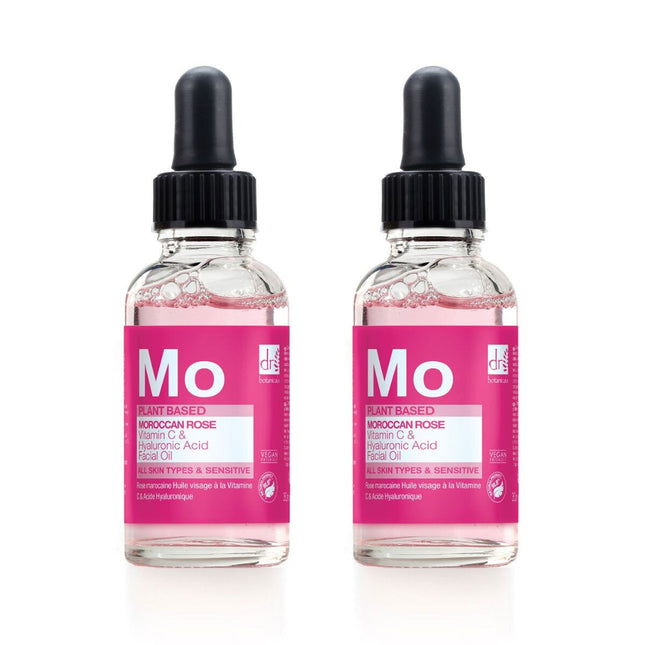 Dr Botanicals Moroccan Rose Superfood Facial Oil, 2 x 30ml