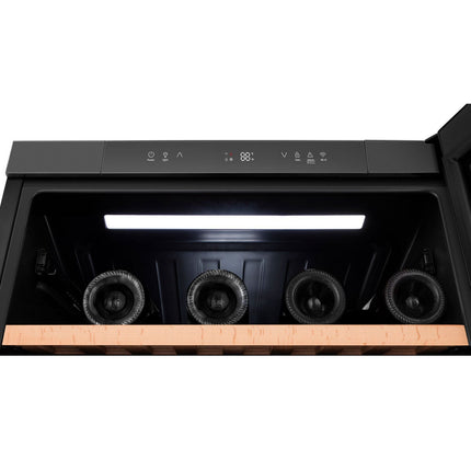 Hisense RW3N132GSLF, 46 Bottle Freestanding, Single Zone Wine Cooler, F Rated in Black – view 4