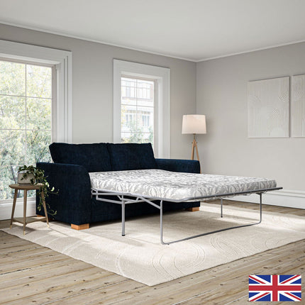Devon Navy Fabric Sofa Bed – view 3
