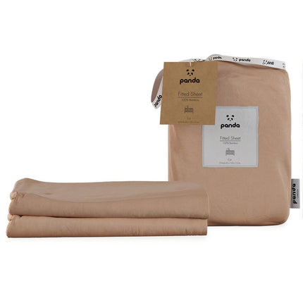 Panda 100% Bamboo Cot Bed Fitted Sheets, 2 Pack in 3 Colours – view 5