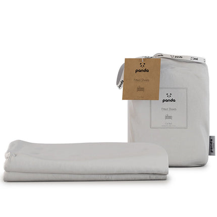 Panda 100% Bamboo Cot Bed Fitted Sheets, 2 Pack in 3 Colours – view 6