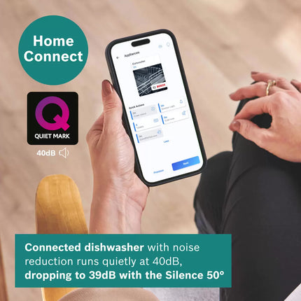 Bosch Series 6 SMS6ZCI10G Freestanding Dishwasher, B Rated in Silver