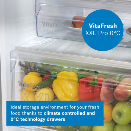 Bosch Series 4 KGN392LDFG Fridge Freezer, D Rated in Silver – view 7
