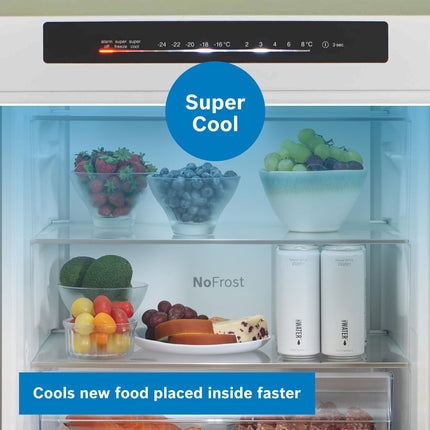 Bosch Series 4 KGN392LDFG Fridge Freezer, D Rated in Silver – view 6