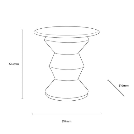Gallery Turin Blue Side Table – view 2