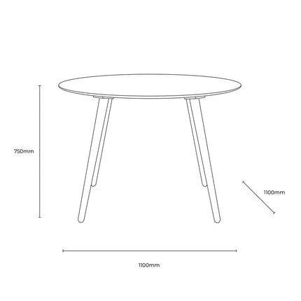 Gallery Hatfield Smoked Round Dining Table, Seats 4 – view 2