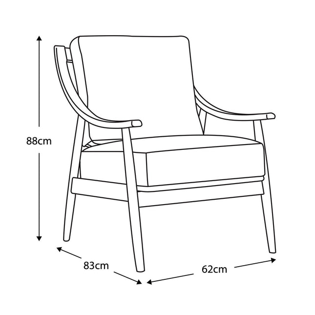 Gallery Reliant Natural Linen Armchair – view 2