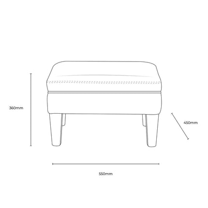 Gallery Mr. Paddington Vintage Brown Leather Footstool – view 2