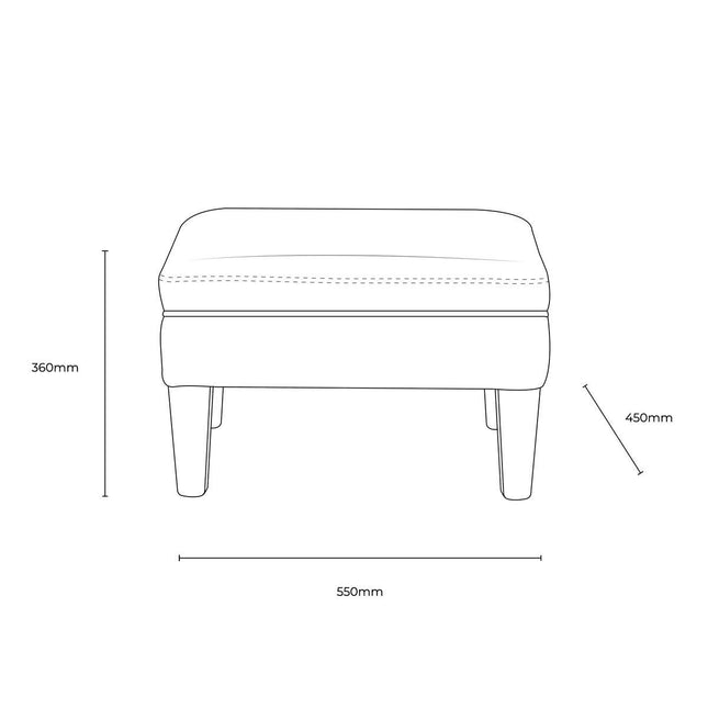 Gallery Mr. Paddington Vintage Brown Leather Footstool – view 2