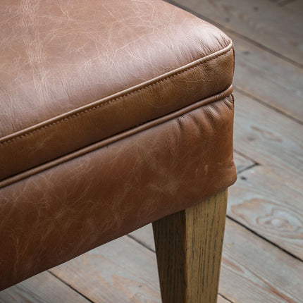 Gallery Mr. Paddington Vintage Brown Leather Footstool – view 4