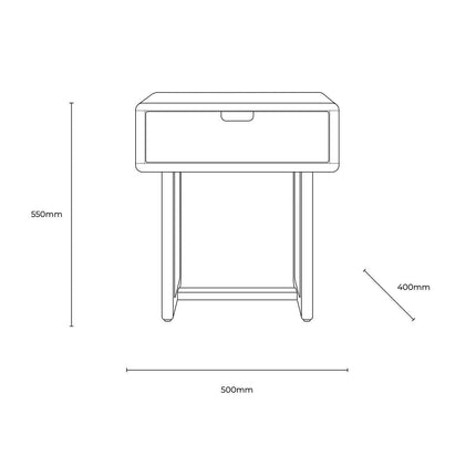Gallery Craft Oak Nightstand – view 2