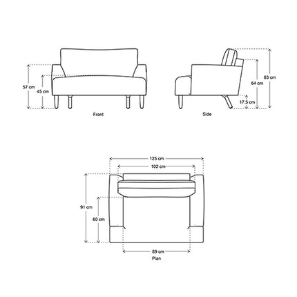 Swyft Model 05 Green Velvet Loveseat – view 2