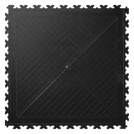 Klikflor RX500 7mm Recycled Garage Floor Tiles 4 pack (495 x 495 x 7mm) - 0.98m² per pack in Black or Graphite – view 2