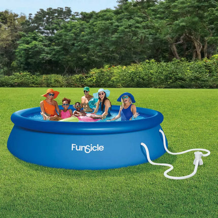 FunSicle 12ft (3.6m) QuickSet Pool with RX330 Cartridge Filter Pump, Pool Cover & Ground Cloth
