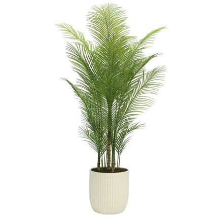Artificial 6.5ft Palm Tree in Ribbed Planter – view 4