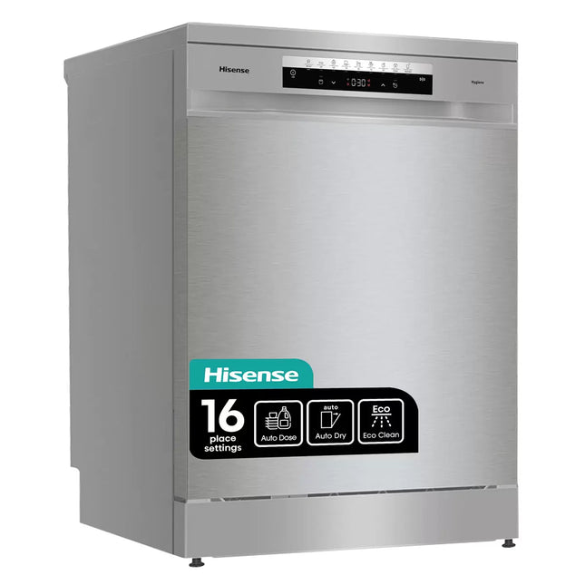 Hisense HS693C60XADUK Freestanding Dishwasher, C Rated in Stainless Steel