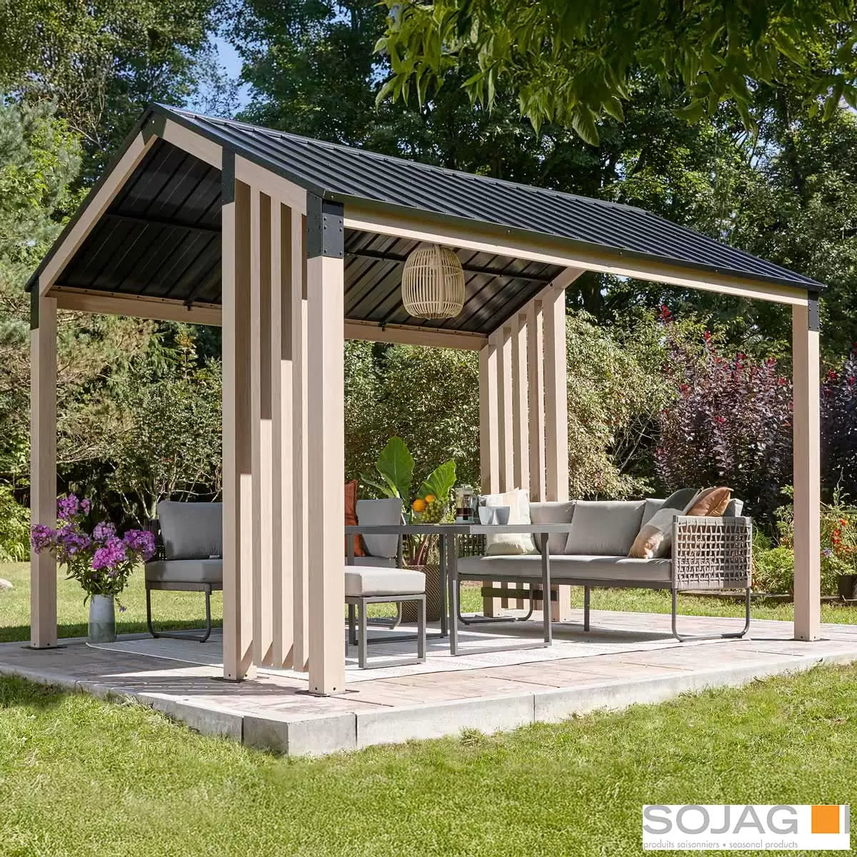 Sojag Lito 10ft x 12ft (3m x 3.6m) Aluminium Gazebo with Galvanised Steel Roof