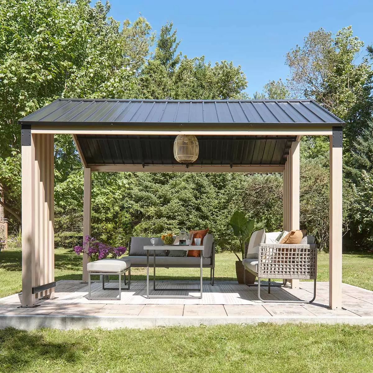 Sojag Lito 10ft x 12ft (3m x 3.6m) Aluminium Gazebo with Galvanised Steel Roof