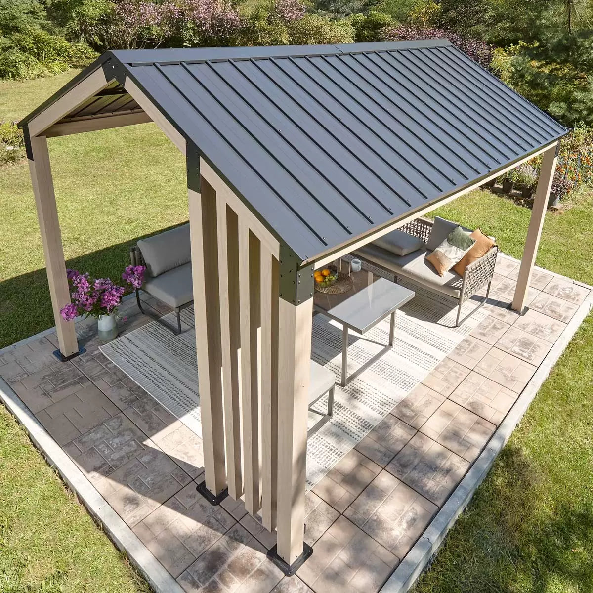 Sojag Lito 10ft x 12ft (3m x 3.6m) Aluminium Gazebo with Galvanised Steel Roof