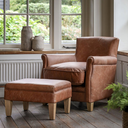Gallery Mr. Paddington Vintage Brown Leather Armchair – view 5