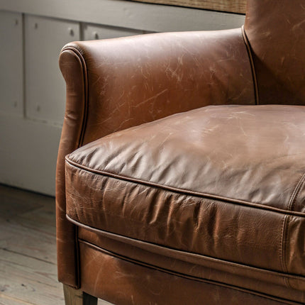 Gallery Mr. Paddington Vintage Brown Leather 2 Seater Sofa – view 3