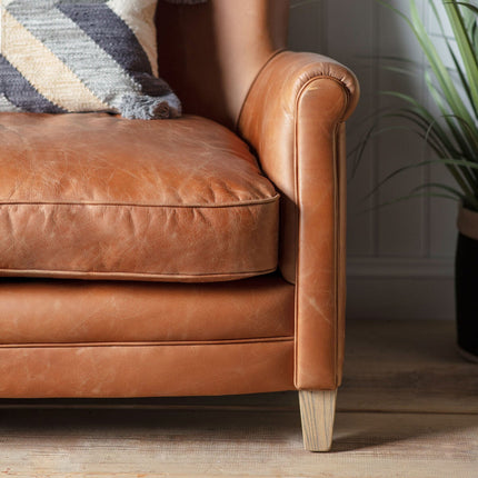 Gallery Mr. Paddington Vintage Brown Leather 2 Seater Sofa – view 4