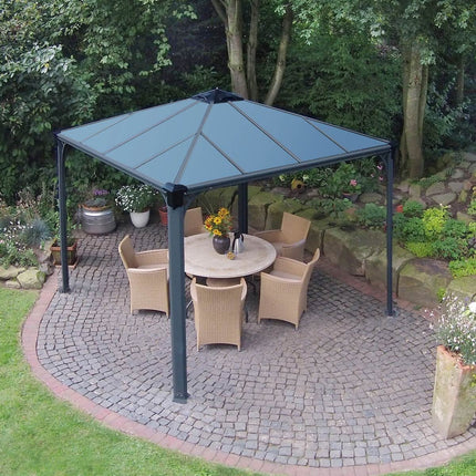 Palram Canopia Palermo 9ft 8" x 9ft 8" (3 x 3m) Aluminium and Polycarbonate Gazebo – view 7