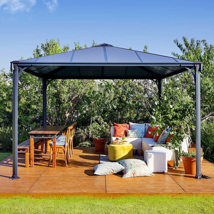 Palram Canopia Palermo 11ft 9" x 11ft 9" (3.6 x 3.6m) Aluminium and Polycarbonate Gazebo – view 7