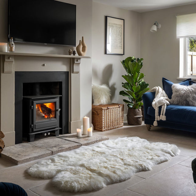 Naturally Sheepskins Long Wool Quad Rug in 4 Colours, 180 x 110 cm