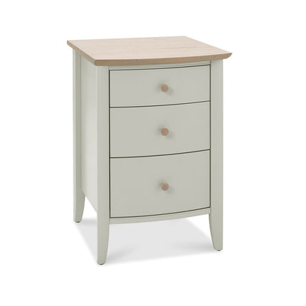 Bentley Designs Whitby Scandi Oak & Soft Grey Three Drawer Nightstand, 2 Pack – view 3