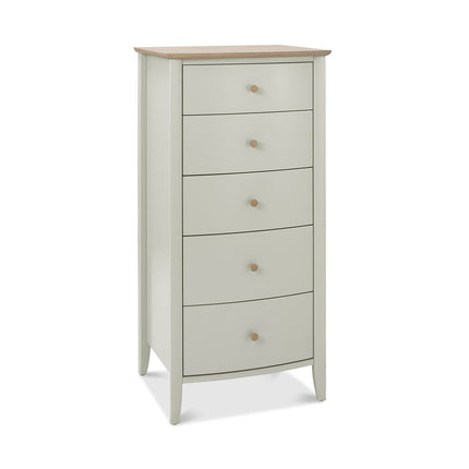 Bentley Designs Whitby Scandi Oak & Soft Grey 5 Drawer Chest of Drawers – view 3