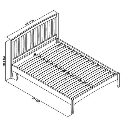 Bentley Designs Whitby Scandi Oak & Soft Grey Bed Frame in 2 Sizes – view 3