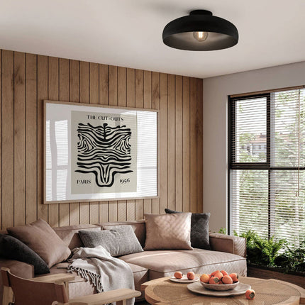 Eglo Mogano Ceiling Light in Black 16" (40cm) – view 3